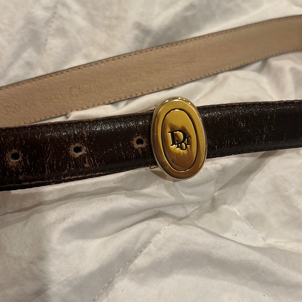 Vintage Christian Dior skinny belt.